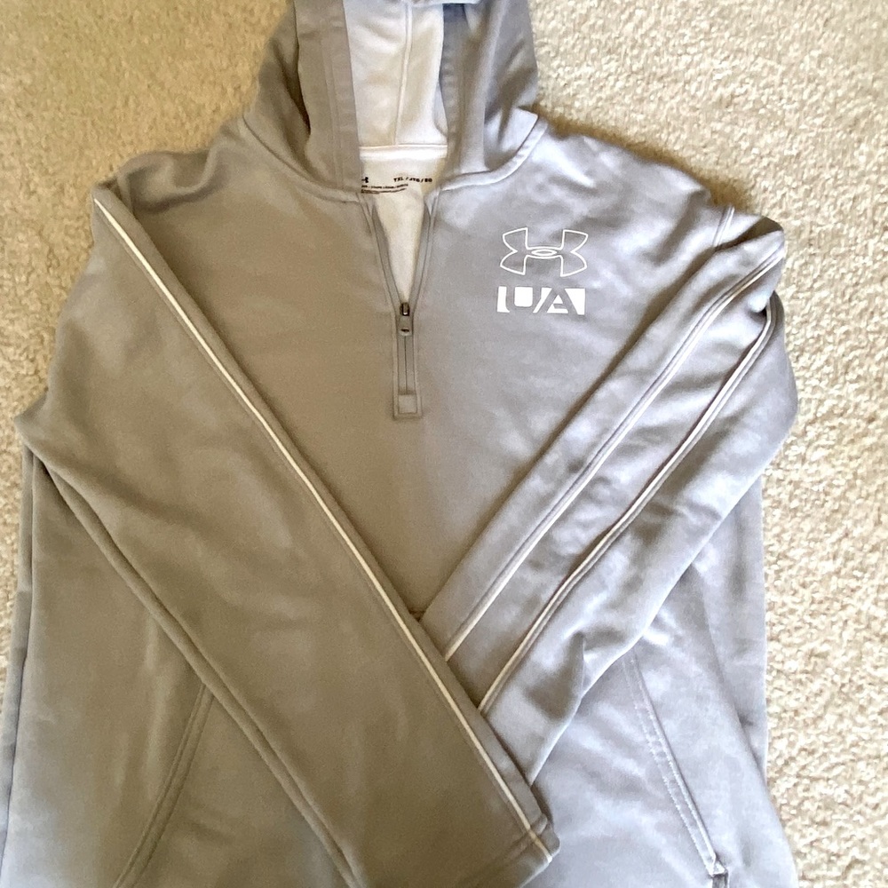 Youth XL Under Armour Grey Half Zip